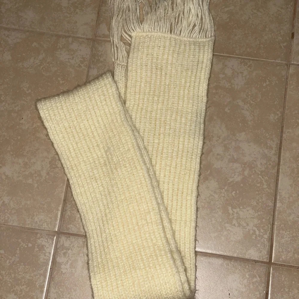 Scarf Beige Ribbed Unisex - Picture 4 of 4